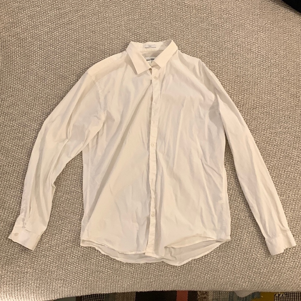 Mens white button down shirt